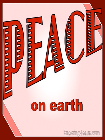 Luke 2:14 Peace on Earth (red)